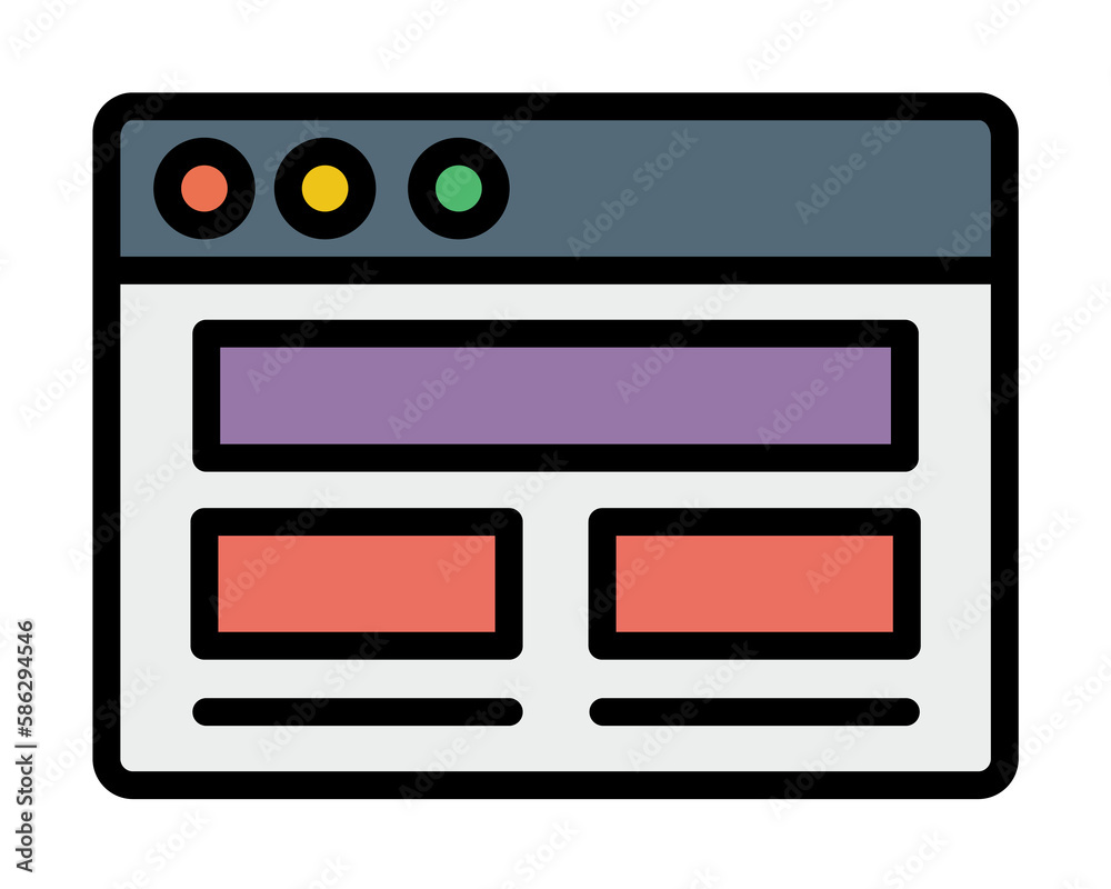 Poster browser, web site, pictures icon. simple color with outline elements of internet explorer icons for 