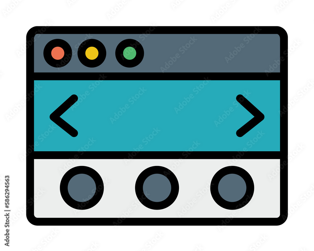 Poster browser, web site, interface icon. simple color with outline elements of internet explorer icons for