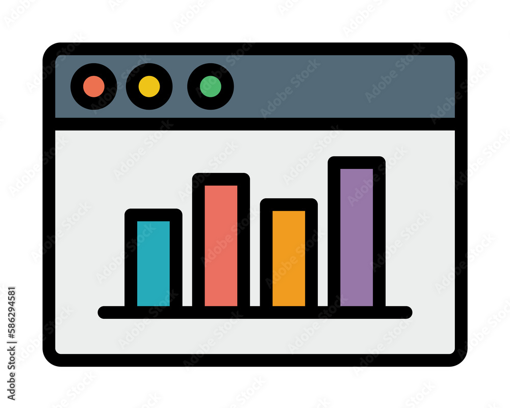 Aufkleber browser, web site, chart icon. simple color with outline elements of internet explorer icons for ui 