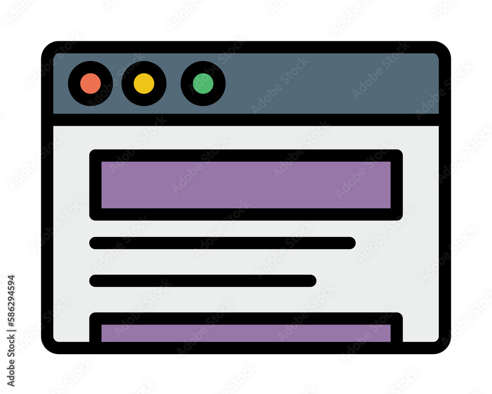 Poster browser, web site, interface icon. simple color with outline elements of internet explorer icons for