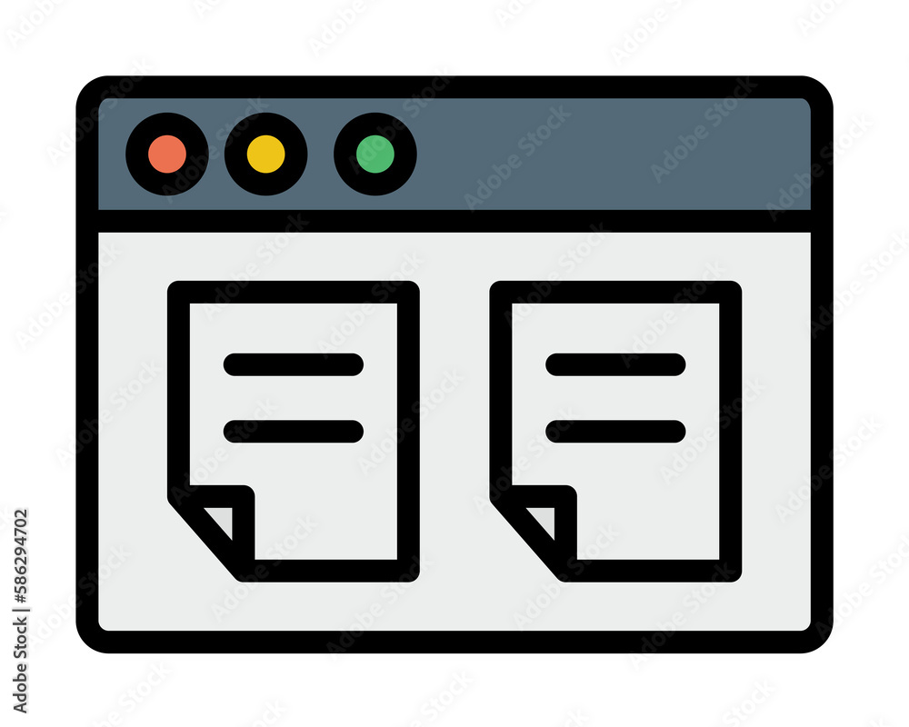 Aufkleber browser, web site, files icon. simple color with outline elements of internet explorer icons for ui 
