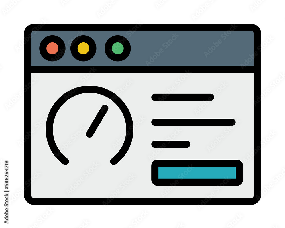 Aufkleber browser, web site, speedometer icon. simple color with outline elements of internet explorer icons f