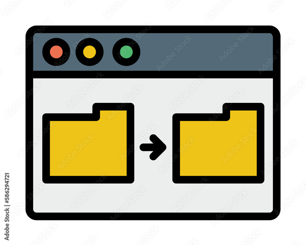 Aufkleber browser, web site, folder icon. simple color with outline elements of internet explorer icons for ui