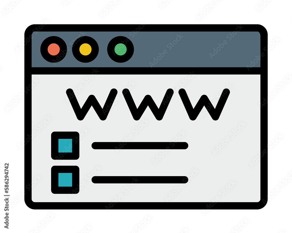 Aufkleber browser, web site icon. simple color with outline elements of internet explorer icons for ui and ux,