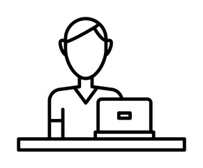 Workplace, working man icon. Element of workplace icon