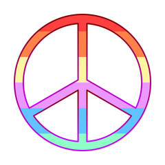 Peace, rainbow, pride day icon. Element of color world pride day icon. Premium quality graphic design icon. Signs and symbols collection icon