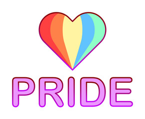 Heart, rainbow, pride day icon. Element of color world pride day icon. Premium quality graphic design icon. Signs and symbols collection icon
