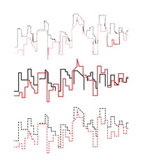 City scape handdraw and line