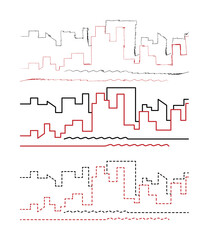 City scape handdraw and line