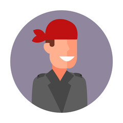 colored avatar of motorcyclist icon. Element of colored people profession icon for mobile concept and web apps. Detailed avatar of motorcyclist icon can be used for web and mobile