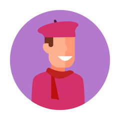 colored avatar of artist icon. Element of colored people profession icon for mobile concept and web apps. Detailed colored avatar of artist icon can be used for web and mobile