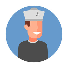 colored avatar of sailor icon. Element of colored people profession icon for mobile concept and web apps. Detailed colored avatar of sailor icon can be used for web and mobile