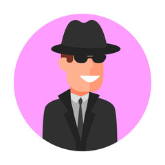 colored avatar of spy icon. Element of colored people profession icon for mobile concept and web apps. Detailed colored avatar of spy icon can be used for web and mobile