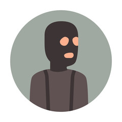 colored avatar of bandit icon. Element of colored people profession icon for mobile concept and web apps. Detailed colored avatar of bandit icon can be used for web and mobile