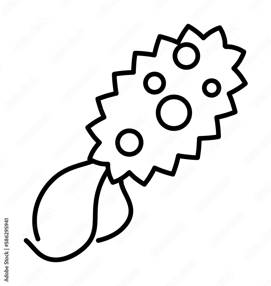 Aufkleber virus icon. element of microorganisms icon for mobile concept and web apps. thin line virus icon can