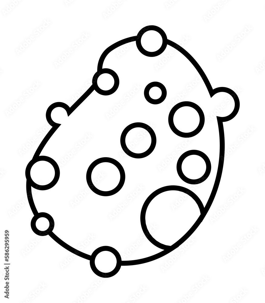 Aufkleber virus icon. element of microorganisms icon for mobile concept and web apps. thin line virus icon can