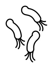 virus icon. Element of microorganisms icon for mobile concept and web apps. Thin line virus icon can be used for web and mobile