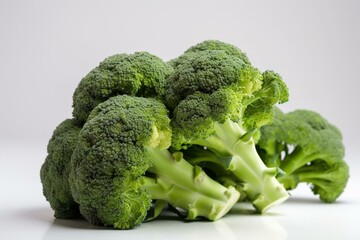 Broccoli on a white background Generative AI