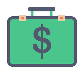 suitcase of money colored icon. Element of bankings for mobile concept and web apps. Detailed suitcase of money colored icon can be used for web and mobile. Premium icon