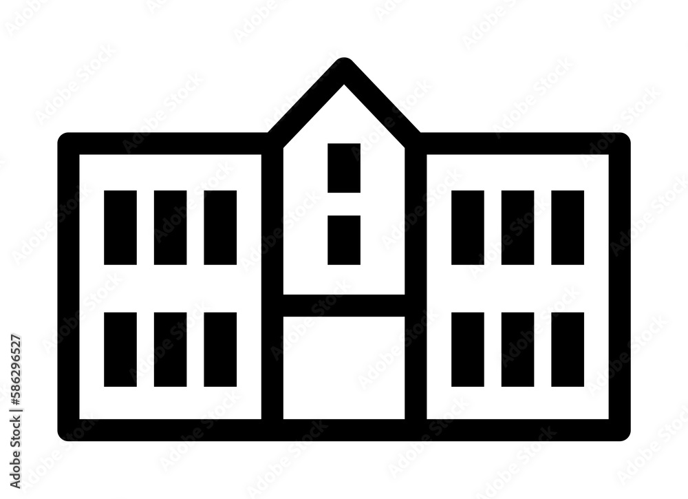 Poster university icon. element of building icon for mobile concept and web apps. detailed university icon 