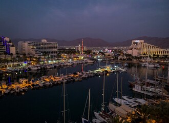 marina at night