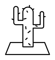 cactus icon. Element of travel icon for mobile concept and web apps. Thin line cactus icon can be used for web and mobile. Premium icon