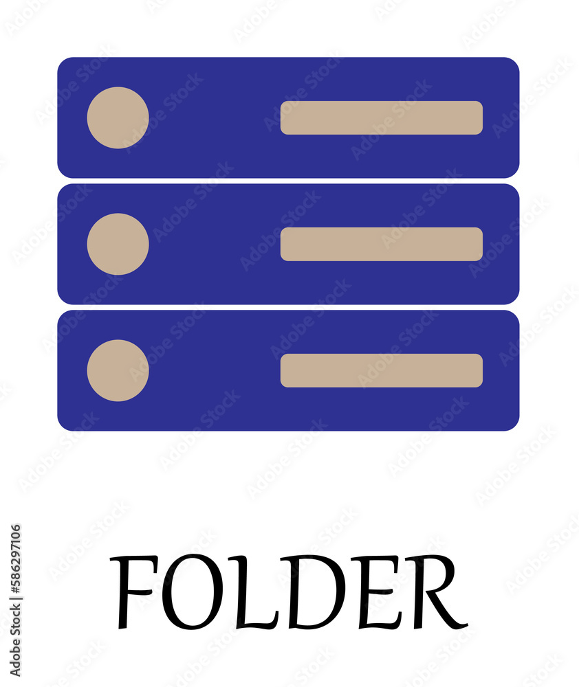 Poster colored folders icon. element of web icon for mobile concept and web apps. detailed colored folders 