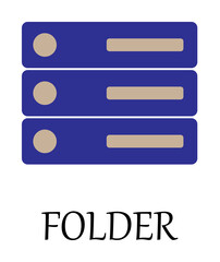 colored folders icon. Element of web icon for mobile concept and web apps. Detailed colored folders icon can be used for web and mobile. Premium icon