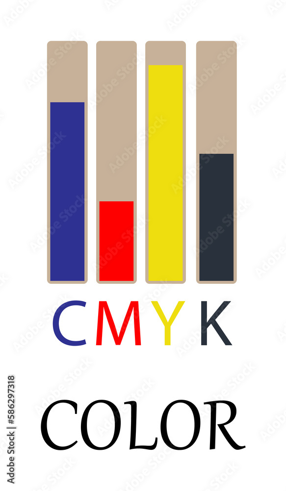 Poster colored cmyk color icon. element of web icon for mobile concept and web apps. detailed colored cmyk 