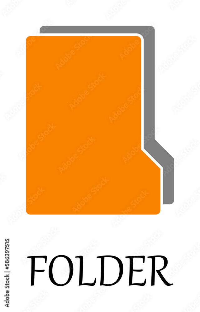 Aufkleber colored folder icon. element of web icon for mobile concept and web apps. detailed colored folder ic