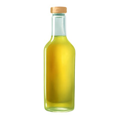 Virgin Olive Oil in Glass Bottle Isolated Hand Drawn Painting Illustration
