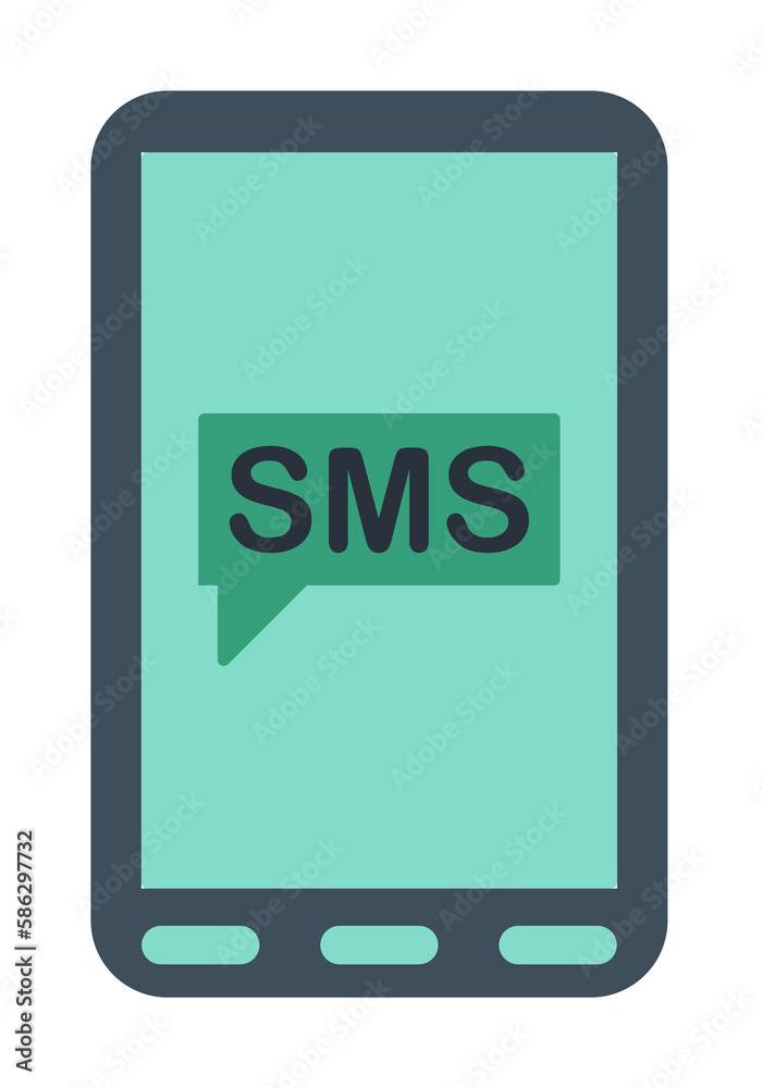 Aufkleber message on the smart phone icon. element of web icon for mobile concept and web apps. colored isolat