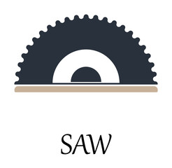 colored wood saw icon. Element of web icon for mobile concept and web apps. Detailed colored wood saw icon can be used for web and mobile. Premium icon