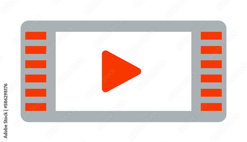 Poster player icon. element of web icon for mobile concept and web apps. colored isolated player icon can b