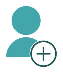 Obraz premium add contact icon. Element of web icon for mobile concept and web apps. Colored isolated add contact icon can be used for web and mobile. Premium icon