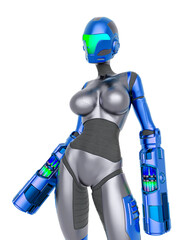 bot girl is standing up in close up view
