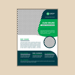 Vector corporate business flyer design template, simple and clean a4 size with bleed.