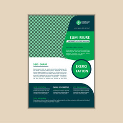 Vector corporate business flyer design template, simple and clean a4 size with bleed.