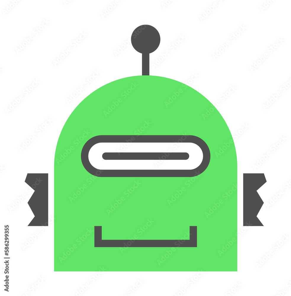 Aufkleber robot head colored icon. element of web icon for mobile concept and web apps. colored isolated robot