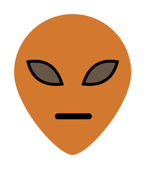 alien colored icon. Element of web icon for mobile concept and web apps. Colored isolated alien icon can be used for web and mobile. Premium icon