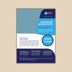 Vector corporate business flyer design template, simple and clean a4 size with bleed.