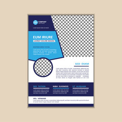 Vector corporate business flyer design template, simple and clean a4 size with bleed.