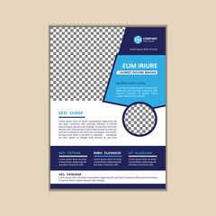 Vector corporate business flyer design template, simple and clean a4 size with bleed.