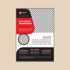 Vector corporate business flyer design template, simple and clean a4 size with bleed.