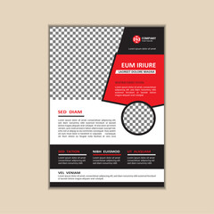 Vector corporate business flyer design template, simple and clean a4 size with bleed.