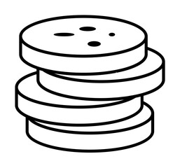 chopped sausage icon. Element of food icon for mobile concept and web apps. Thin line chopped sausage icon can be used for web and mobile