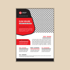 Vector corporate business flyer design template, simple and clean a4 size with bleed.