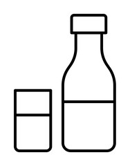 bottle of milk icon. Element of food icon for mobile concept and web apps. Thin line bottle of milk icon can be used for web and mobile