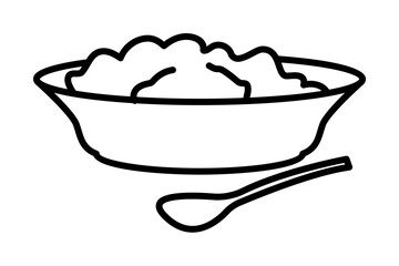 puree plates icon. Element of food icon for mobile concept and web apps. Thin line puree plates icon can be used for web and mobile