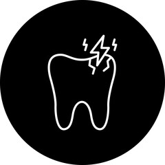 Toothache Line Inverted Icon